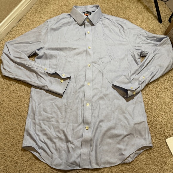 Banana Republic Long Sleeve Button Up T-Shirt White Men's Size Medium Slim Fit - Picture 1 of 9